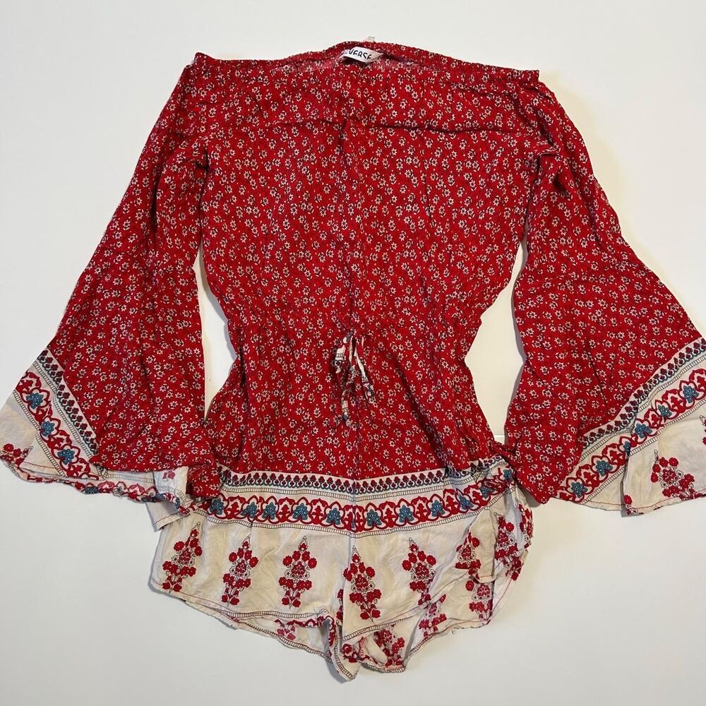 Reverse Women's Red and White Blouse